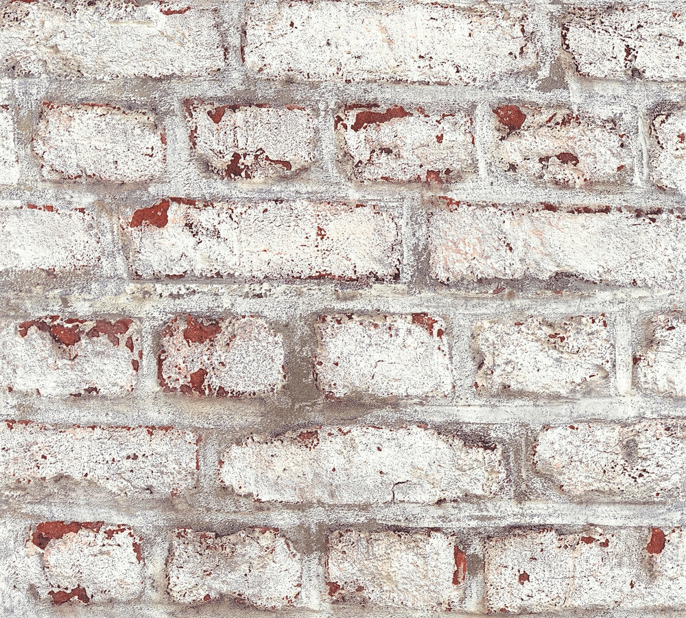 Industrial Elements - Weathered Brick industrial wallpaper AS Creation Roll Brown  362801