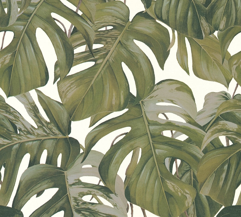 Michalsky 3 - Jungle Jam botanical wallpaper AS Creation Roll Light Green  365192