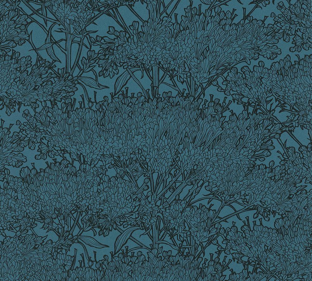Absolutely Chic - Botanical Chic botanical wallpaper AS Creation Roll Blue  369726