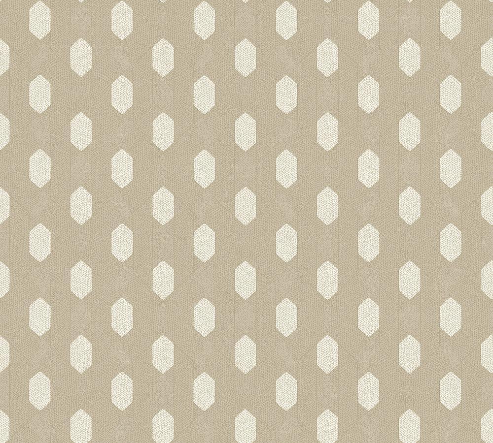 Absolutely Chic - Polka-Diamond Chic geometric wallpaper AS Creation Roll Beige  369737