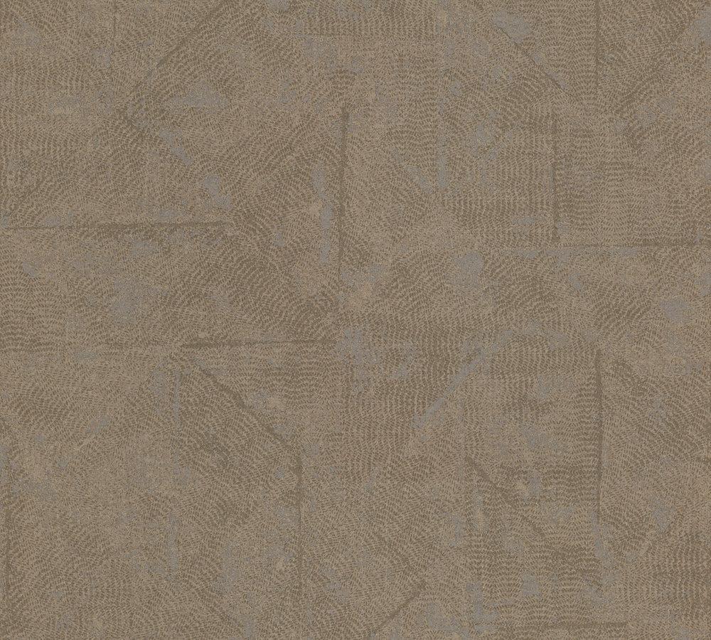 Absolutely Chic - Textured Geometry geometric wallpaper AS Creation Roll Brown  369748