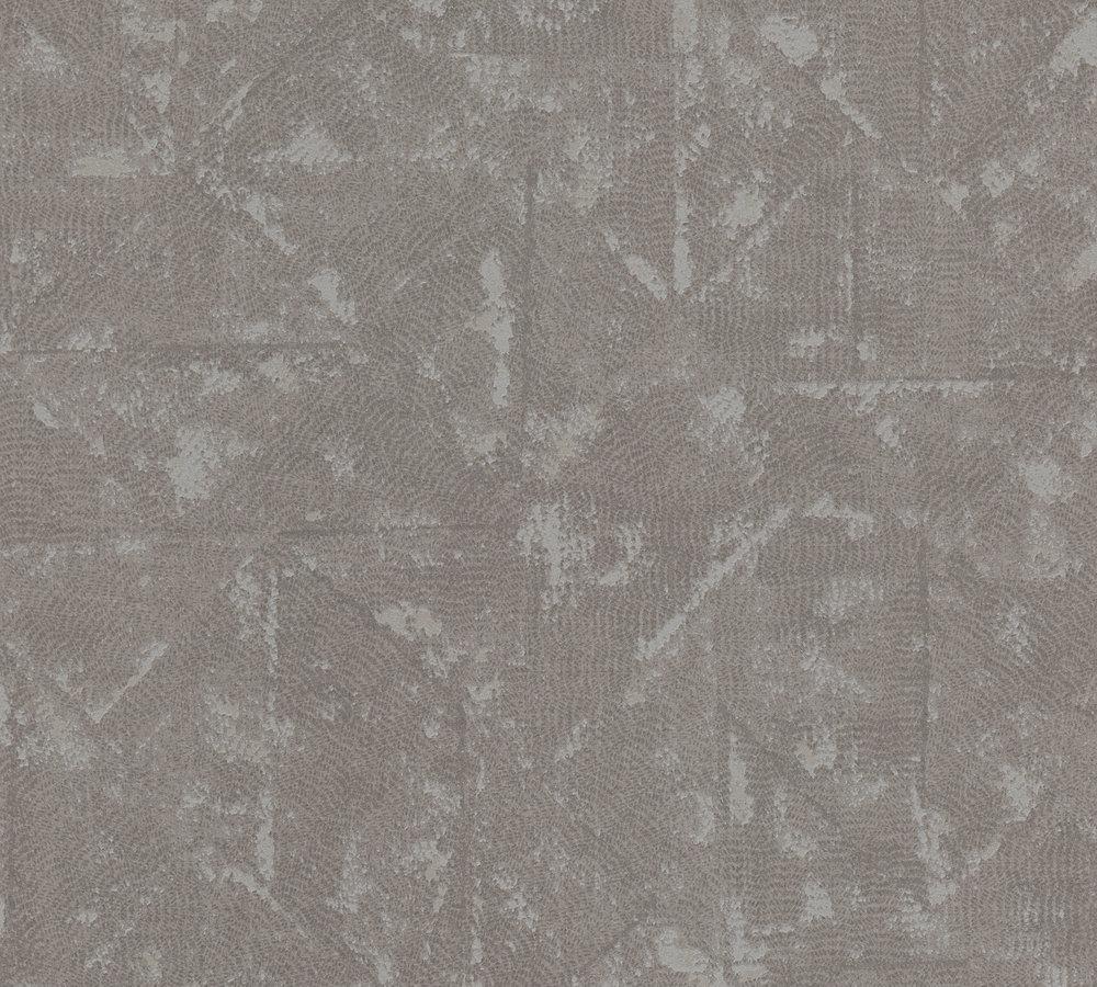 Absolutely Chic - Textured Geometry geometric wallpaper AS Creation Roll Dark Grey  369749