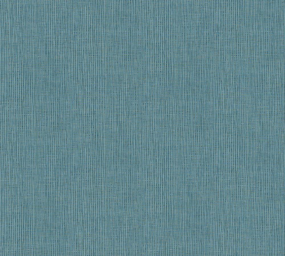 Absolutely Chic - Linen Effect plain wallpaper AS Creation Roll Blue  369763