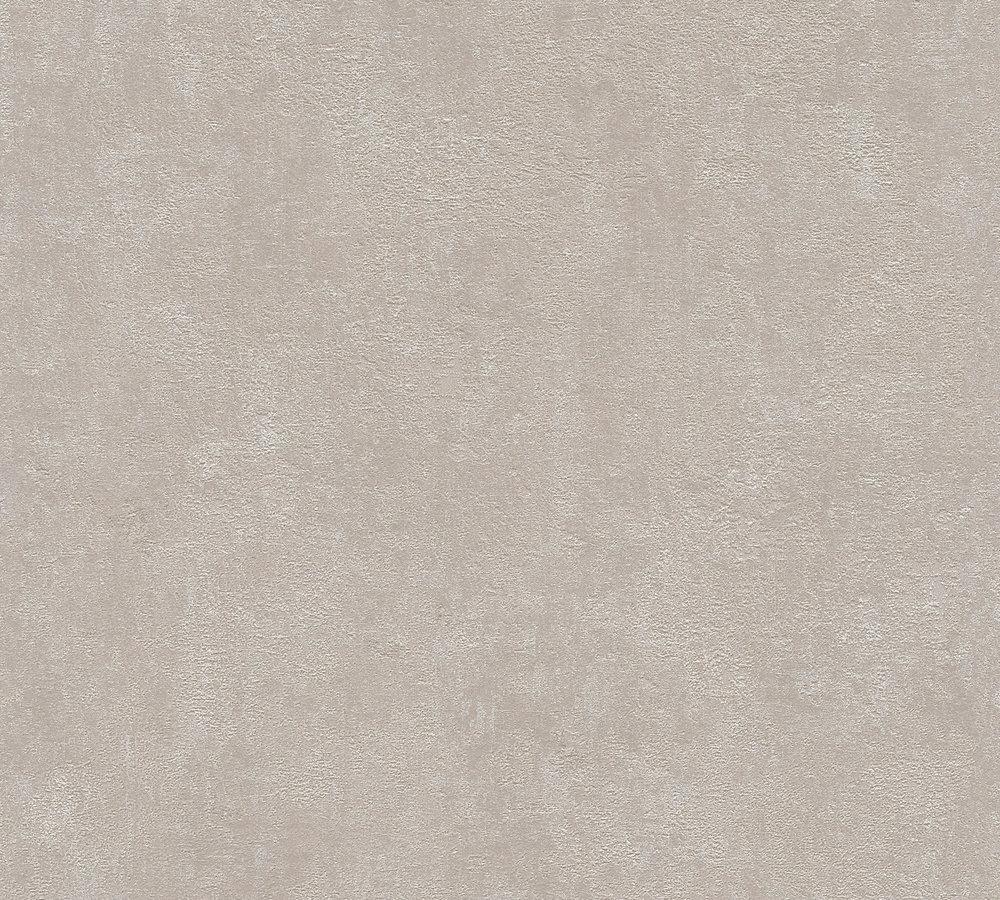Industrial Elements - Crisp Concrete plain wallpaper AS Creation Roll Light Taupe  374181