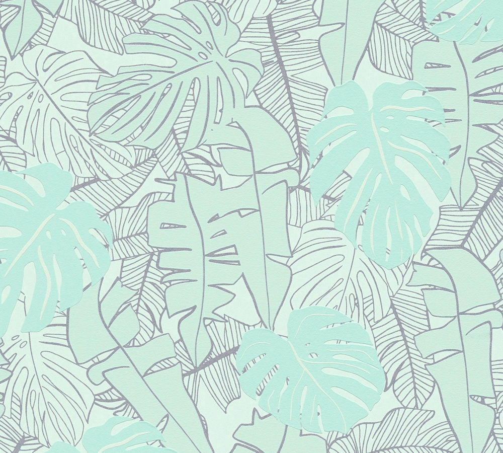 House of Turnowsky - Banana Leaves botanical wallpaper AS Creation Roll Light Green  389054