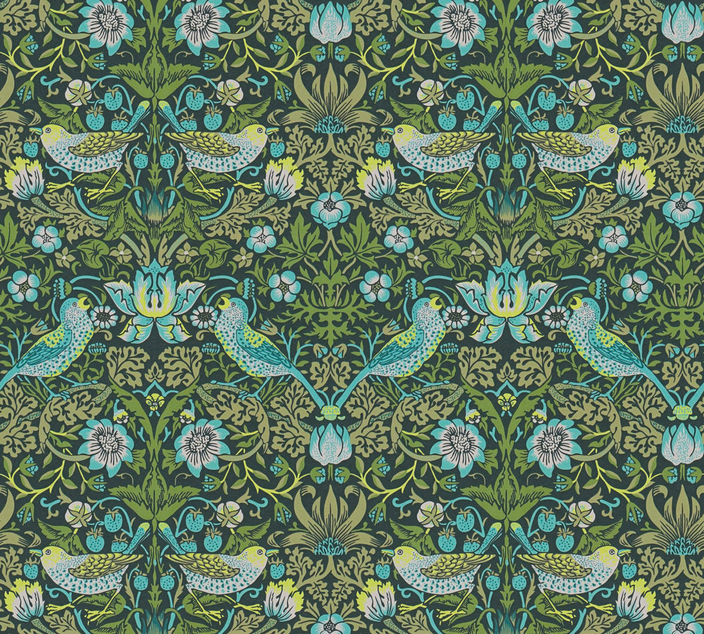 Art of Eden - Floral Motif botanical wallpaper AS Creation Roll Green  390561