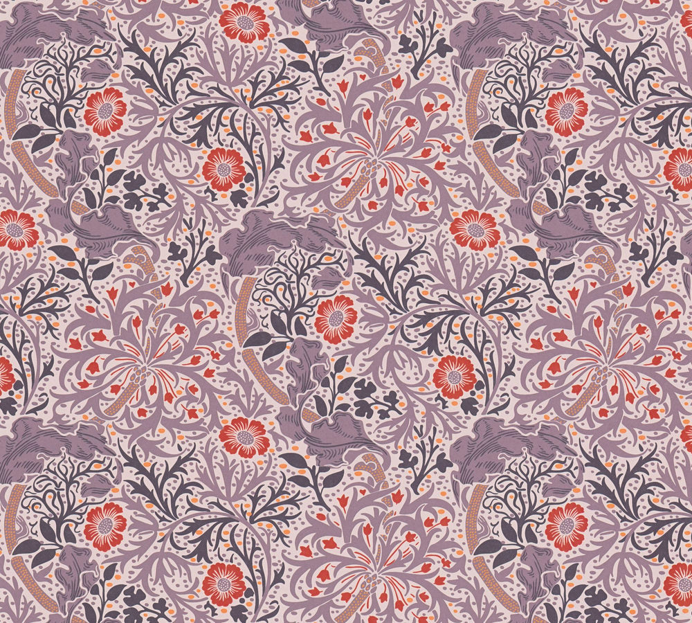 Art of Eden - Tendril Blossoms botanical wallpaper AS Creation Roll Purple  390592