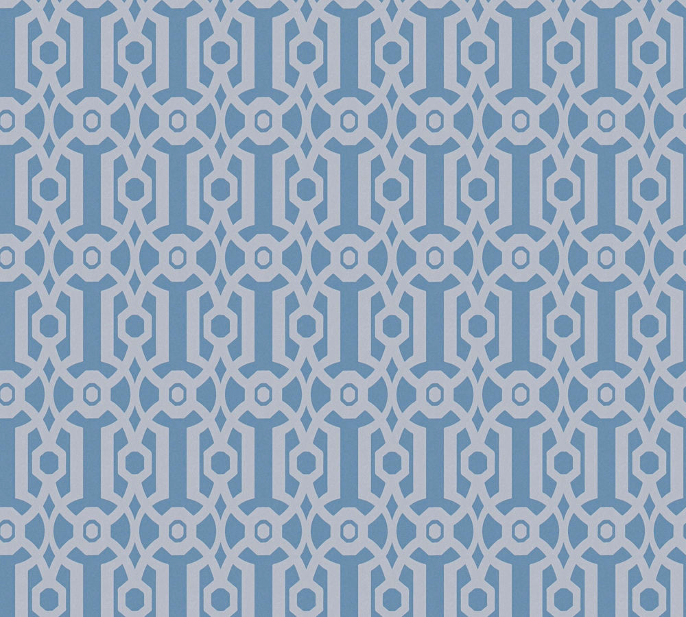 Art of Eden - Trellis art deco wallpaper AS Creation Roll Blue  390622