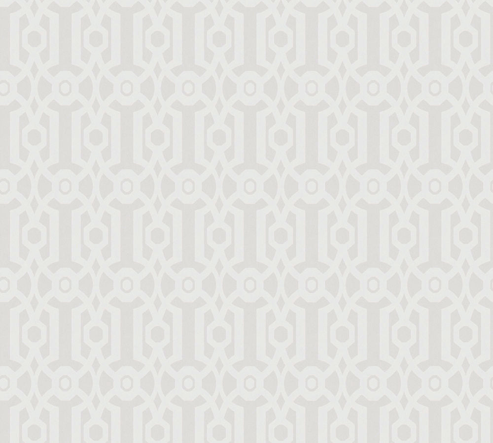 Art of Eden - Trellis art deco wallpaper AS Creation Roll Light Grey  390623