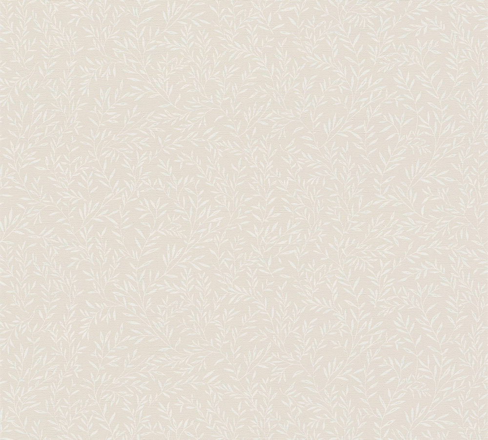 Maison Charme - Leaf Vine botanical wallpaper AS Creation Roll Light Taupe  390732