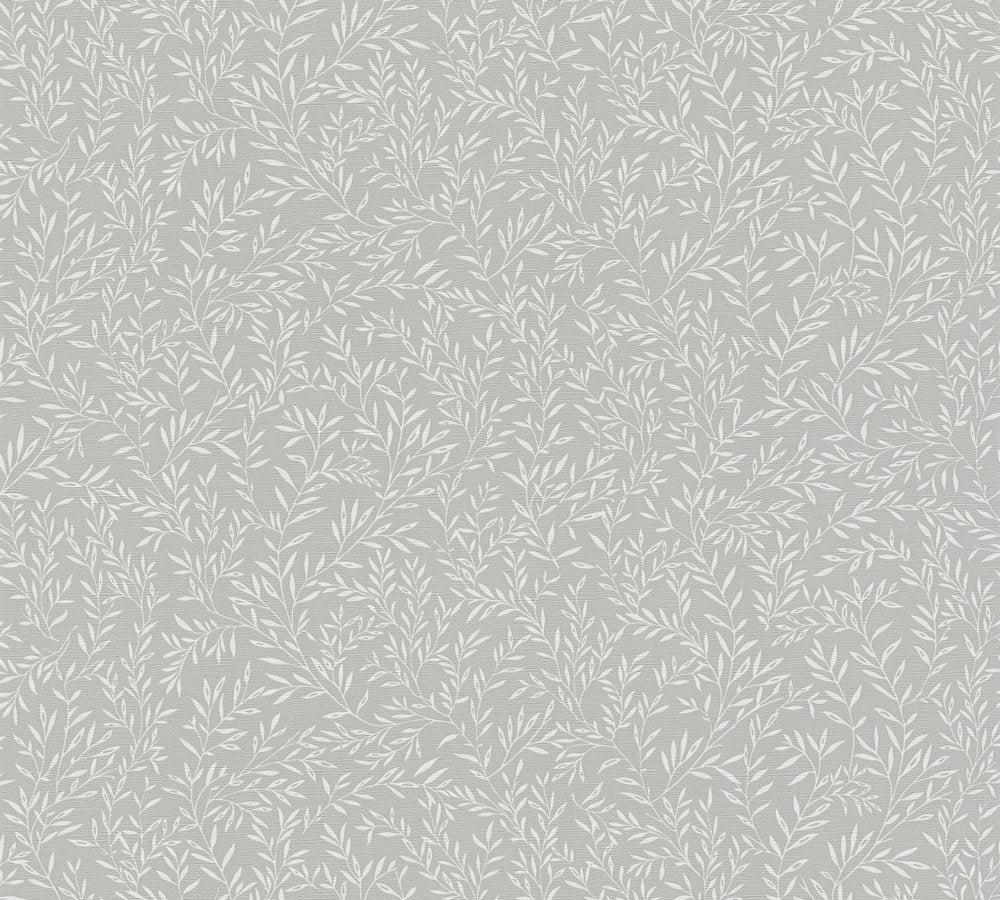 Maison Charme - Leaf Vine botanical wallpaper AS Creation Roll Grey  390734