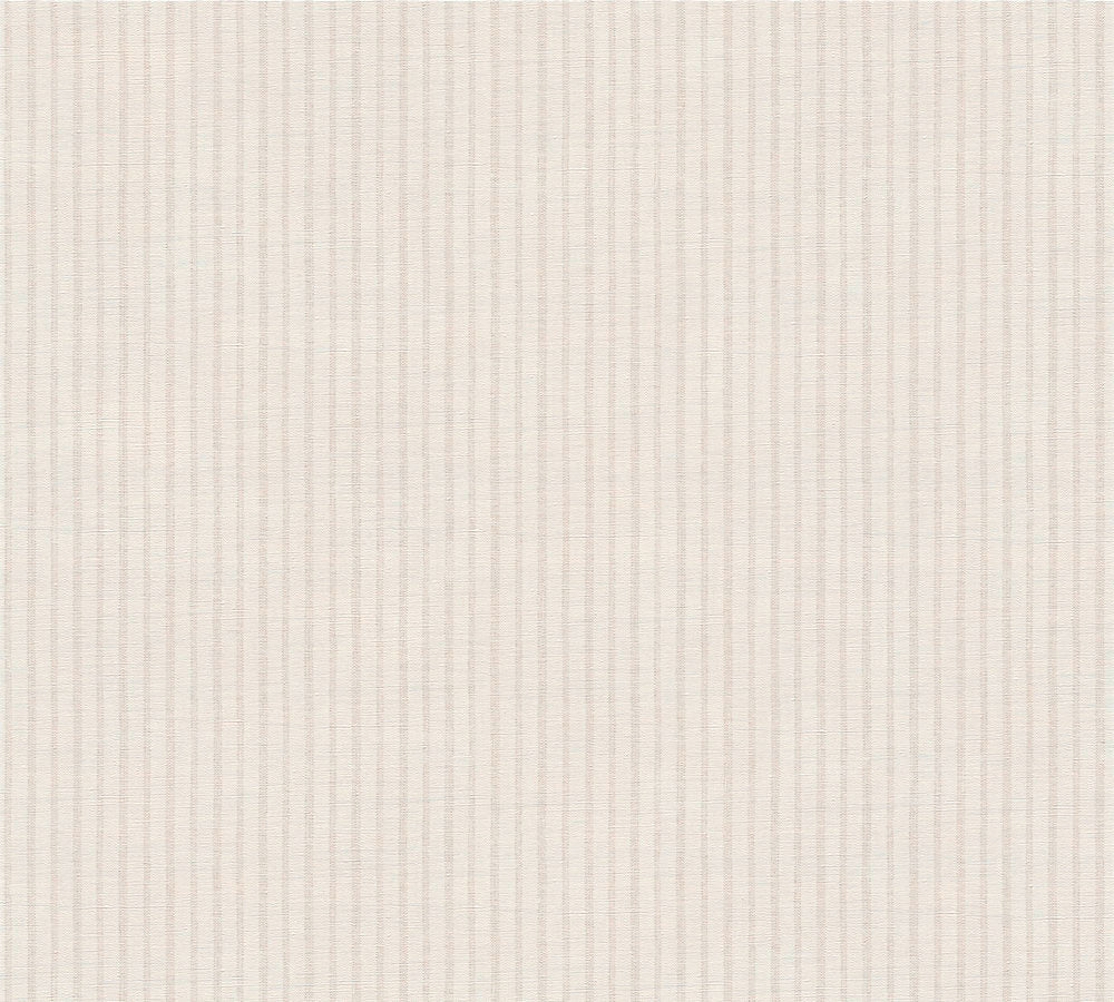 Maison Charme - Vintage Stripe damask wallpaper AS Creation Roll Dark Cream  390762