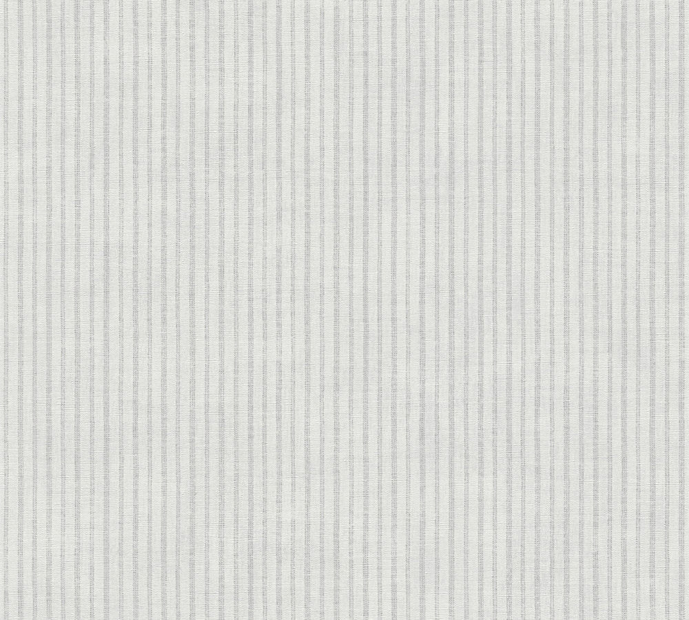 Maison Charme - Vintage Stripe damask wallpaper AS Creation Roll Light Grey  390763