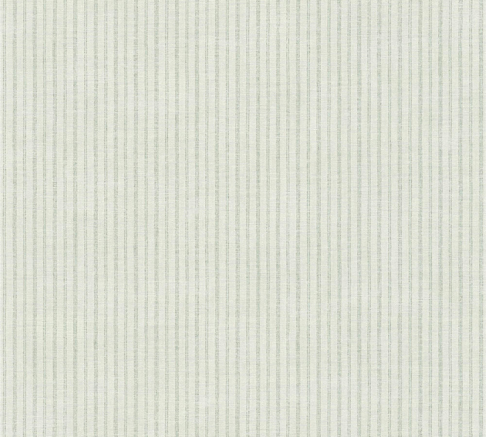 Maison Charme - Vintage Stripe damask wallpaper AS Creation Roll Light Green  390765