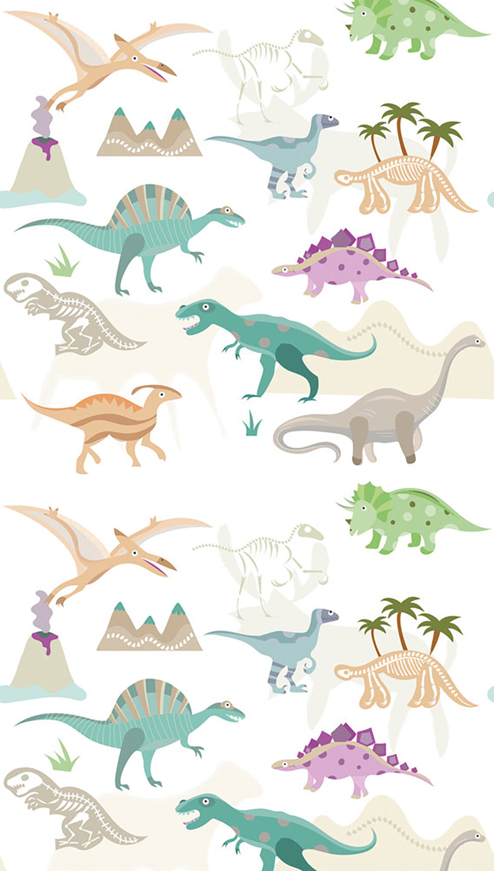 The Wall 2 - Cute Dinasours smart walls AS Creation Default Title   391941