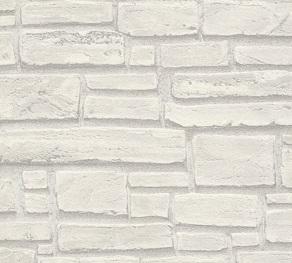 Industrial Elements - Modern Stone industrial wallpaper AS Creation Roll White  662316