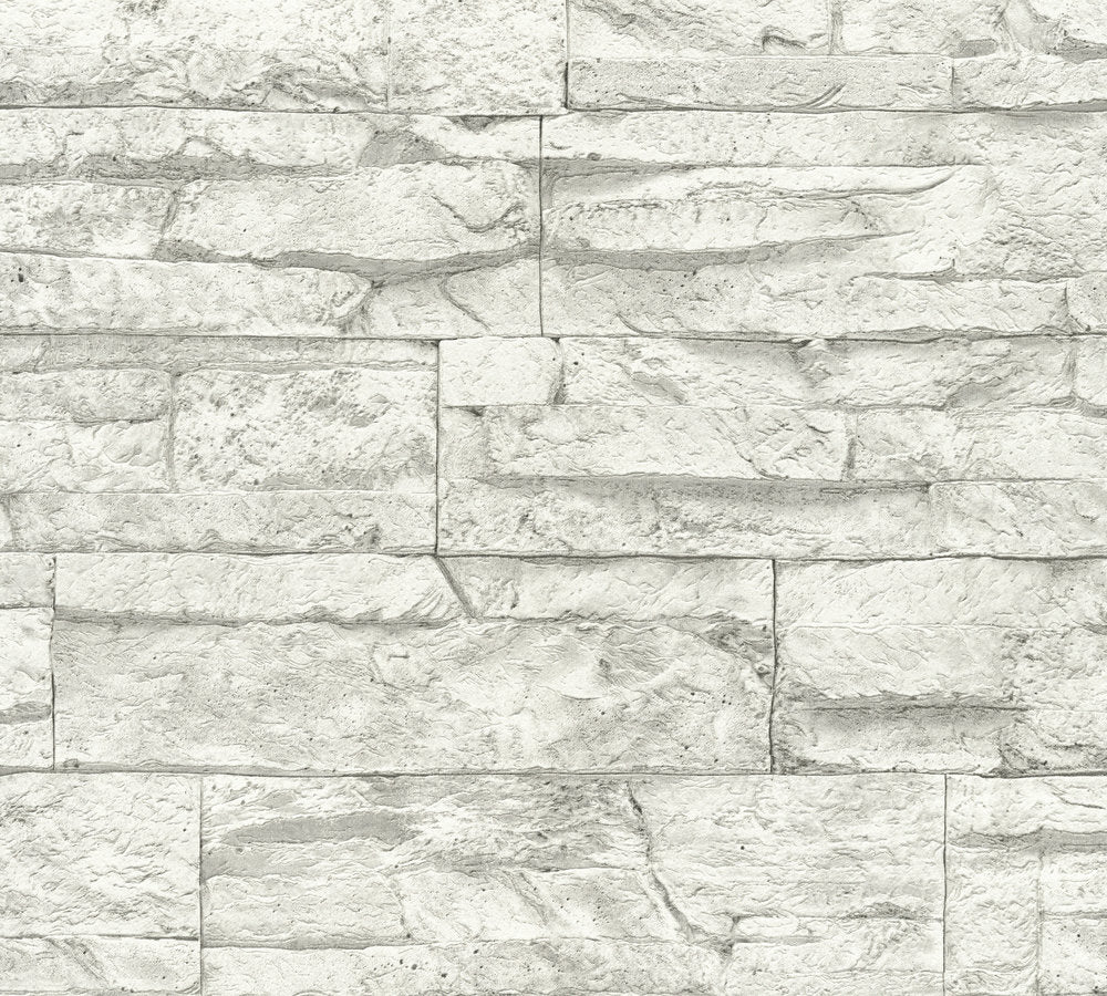 Industrial Elements - Stone Pattern industrial wallpaper AS Creation Roll White  707161