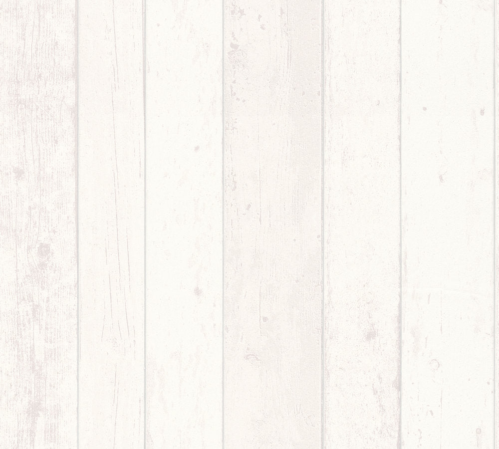 Industrial Elements - Timber Board industrial wallpaper AS Creation Roll White  855046