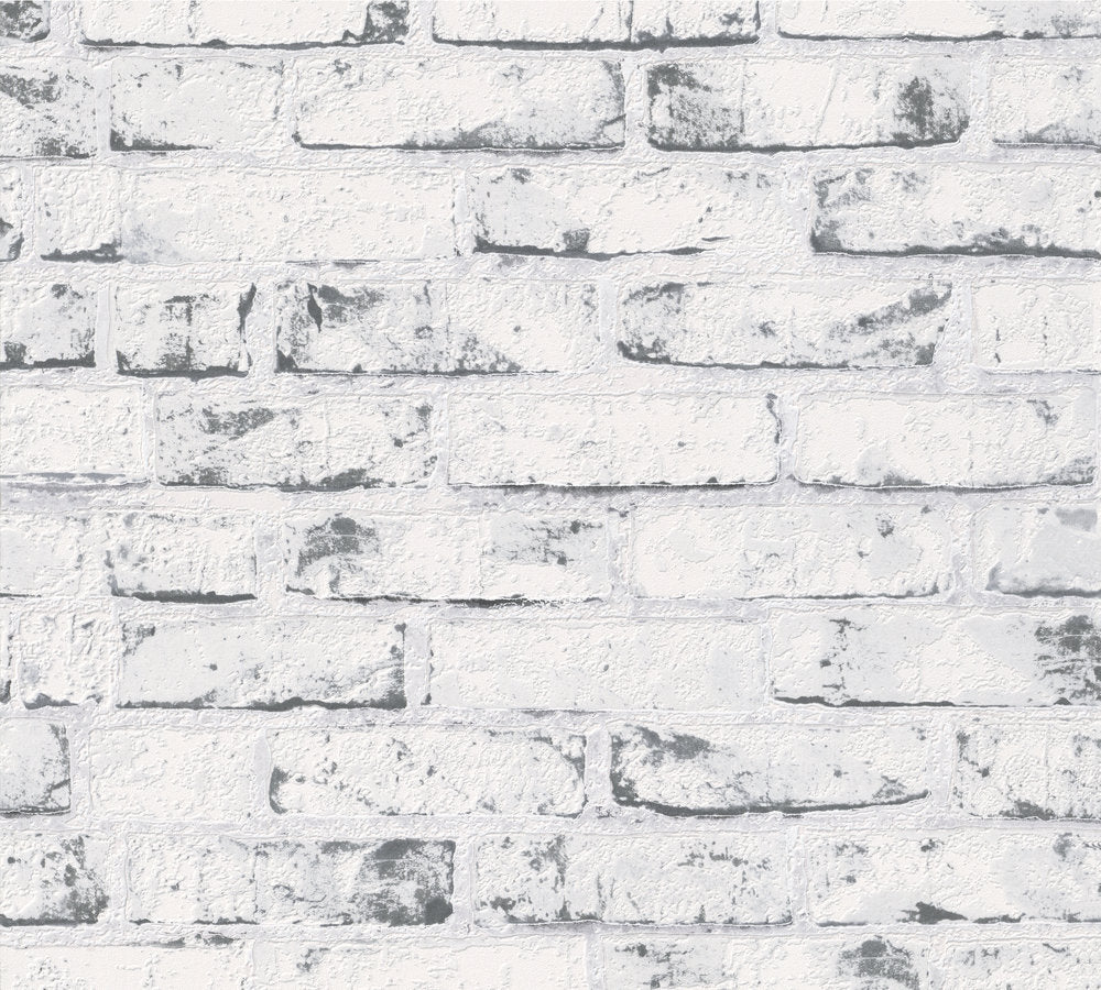 Industrial Elements - Contemporary Brick industrial wallpaper AS Creation Roll Grey  907837