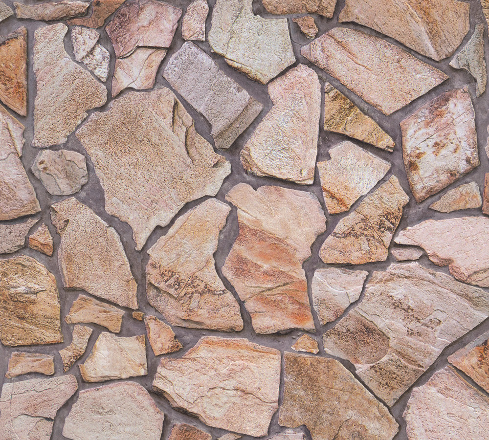 Industrial Elements - Crazy Stone industrial wallpaper AS Creation Roll Brown  927316