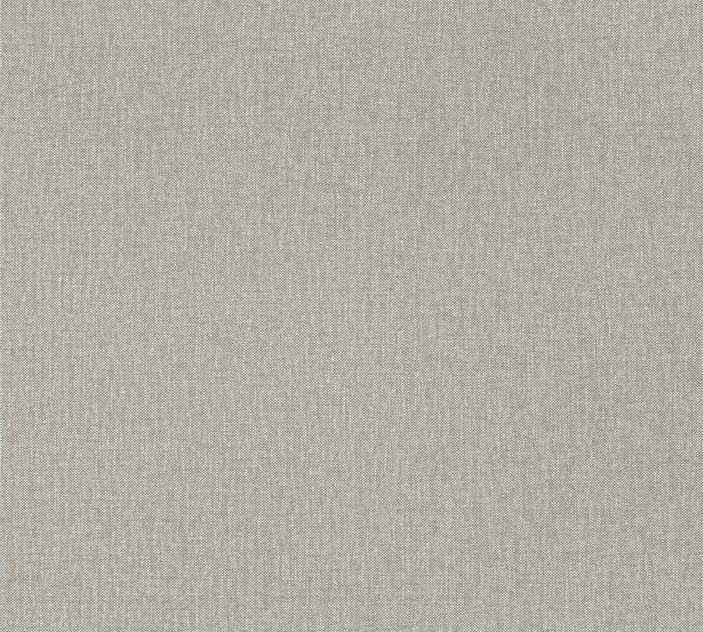 Hygge - Scandi Linen look plain wallpaper AS Creation Roll Taupe  297303