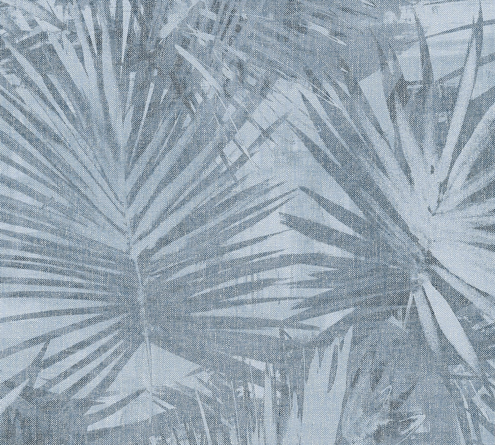 Hygge - Scandi Fronds botanical wallpaper AS Creation Sample Blue  363855-S