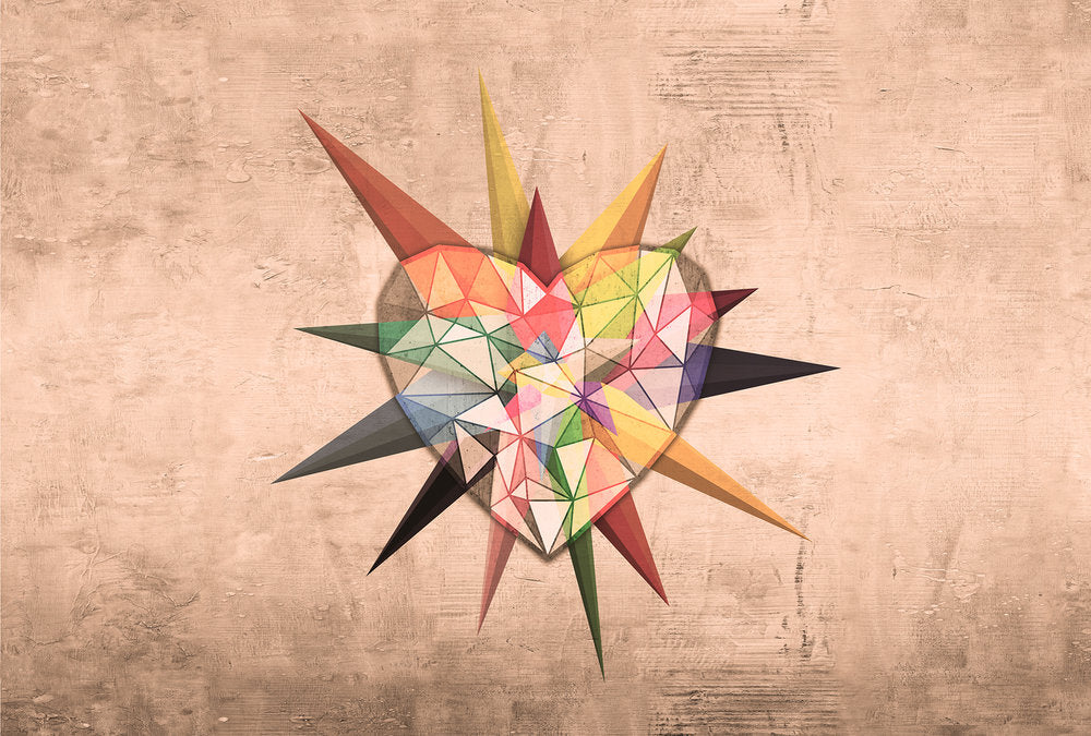 Atelier 47 - Heart Star digital print AS Creation Peach   116850