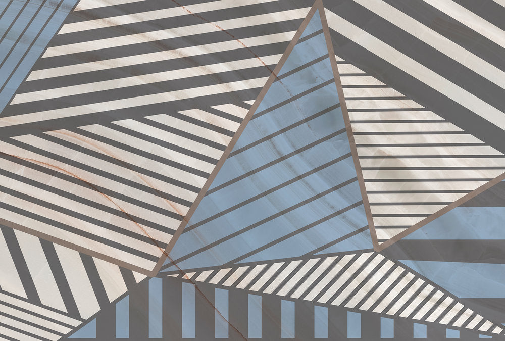 Atelier 47 - Stripes marble digital print AS Creation Blue   116925