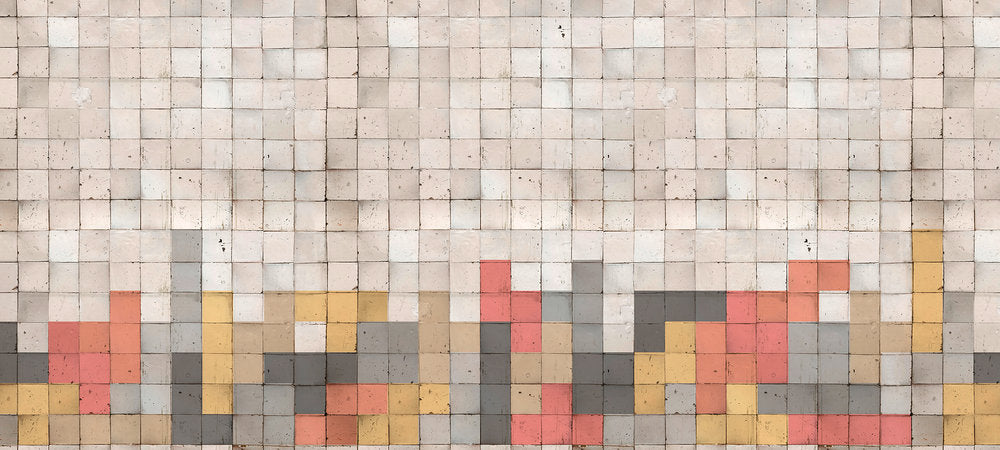 Atelier 47 - Mosaic Tetris digital print AS Creation Brown   116975