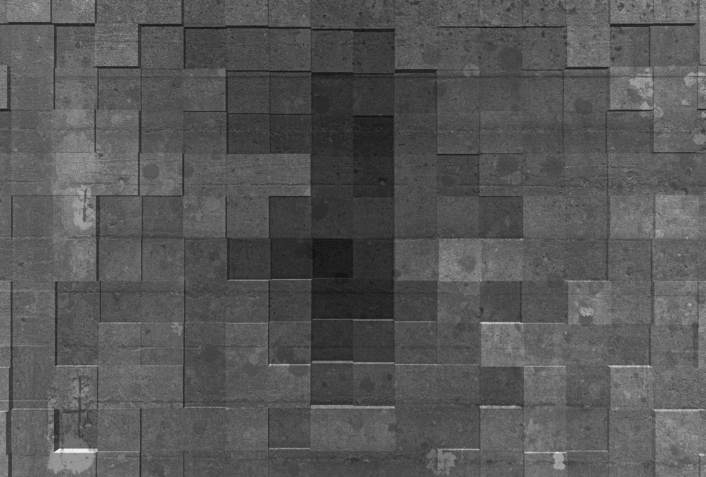 Atelier 47 - Imperfect Mosaic Tiles digital print AS Creation Black   117055