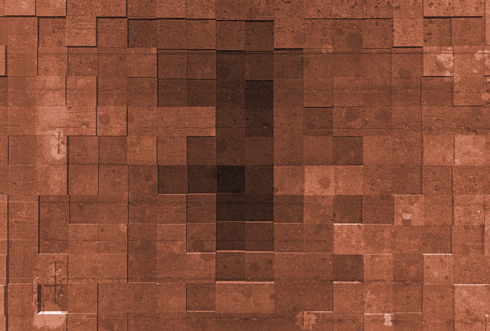 Atelier 47 - Imperfect Mosaic Tiles digital print AS Creation Red   117065