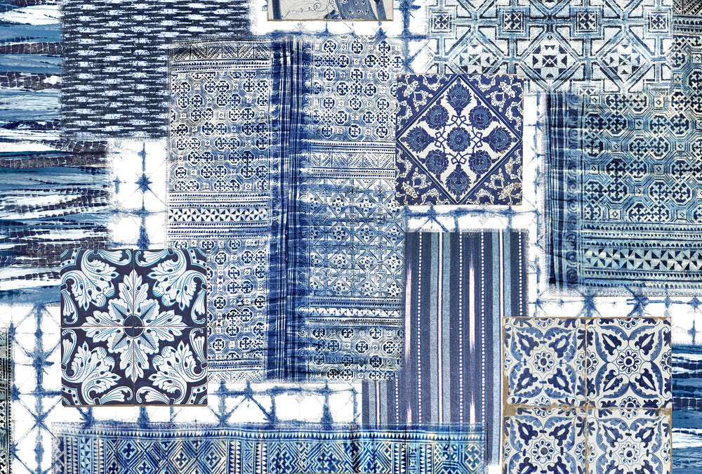 Atelier 47 - Bohemian Patchwork digital print AS Creation Blue   117310