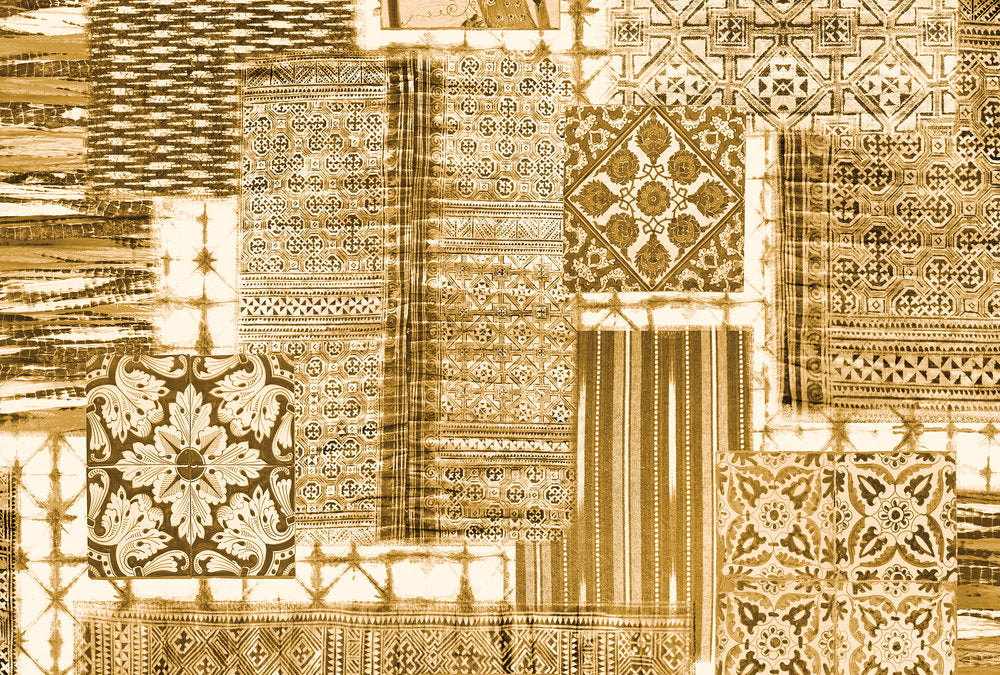 Atelier 47 - Bohemian Patchwork digital print AS Creation Yellow   117315