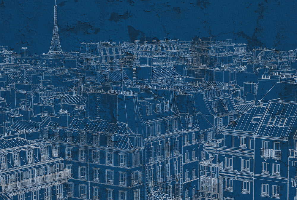 Atelier 47 - View Of Paris digital print AS Creation Blue   117350
