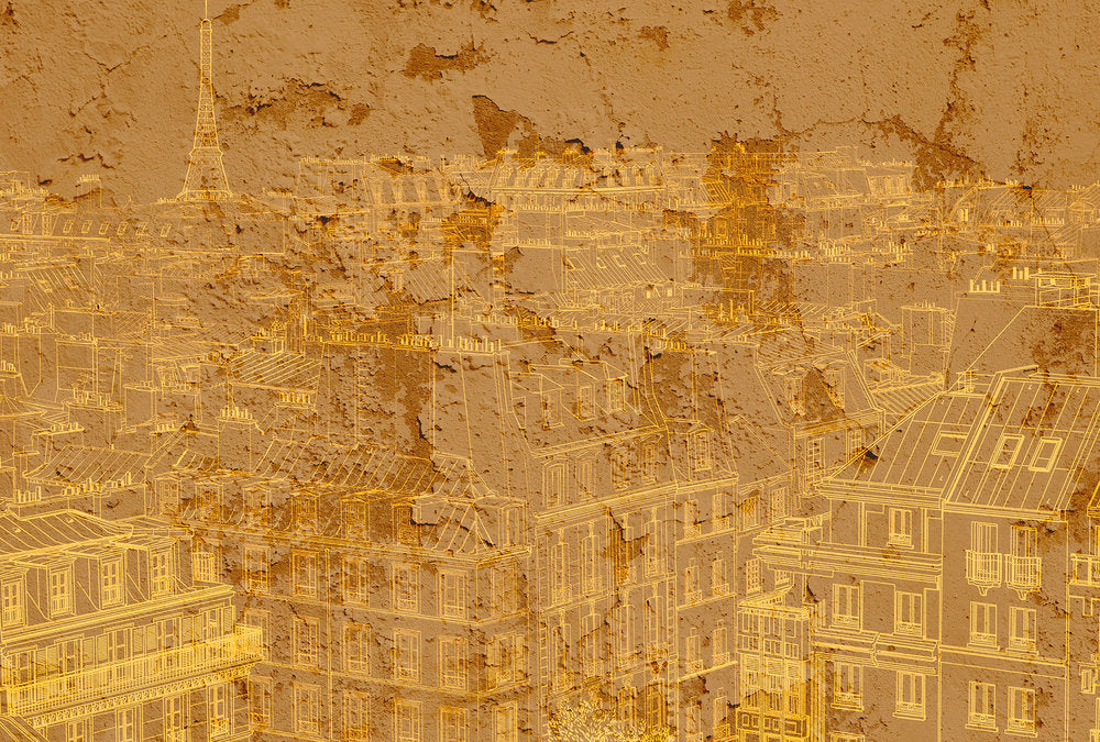 Atelier 47 - View Of Paris digital print AS Creation Orange   117355