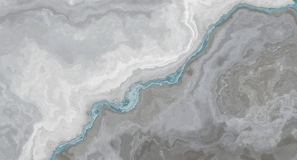 Atelier 47 - Marble Artwork digital print AS Creation Teal   117520