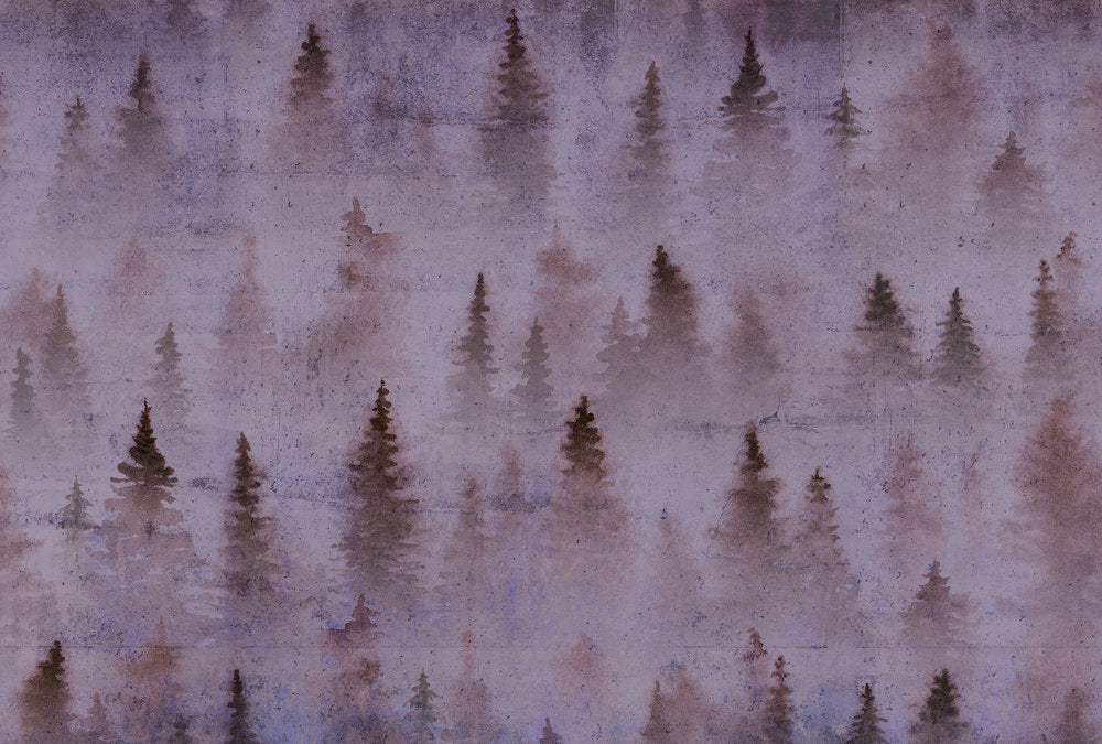 Atelier 47 - Conifers In Fog digital print AS Creation Purple   117985