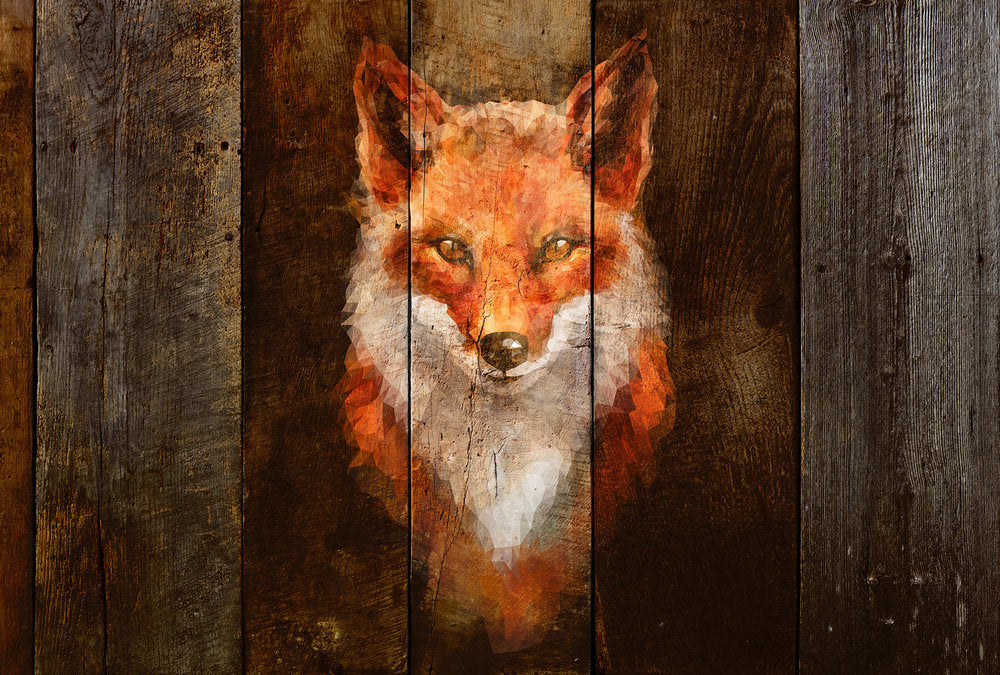 Atelier 47 - Polygon Fox digital print AS Creation Orange   118140