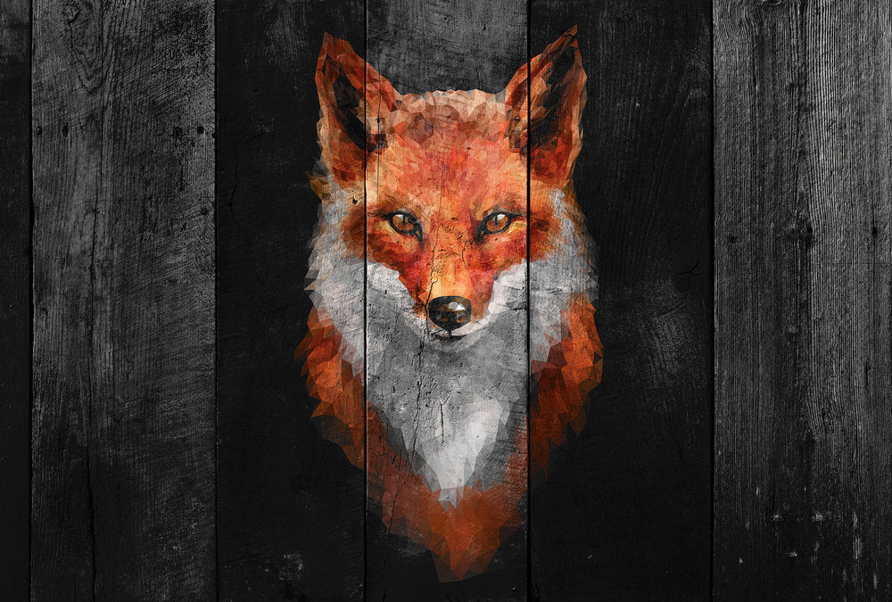 Atelier 47 - Polygon Fox digital print AS Creation Black   118145