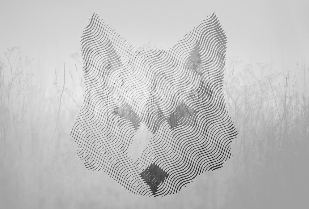 Atelier 47 - Fox Graphic digital print AS Creation White   118160