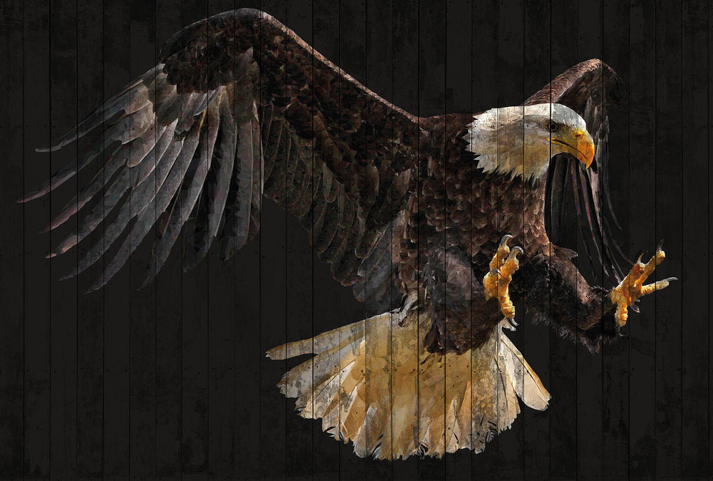 Atelier 47 - Polygon Eagle digital print AS Creation Black   118185