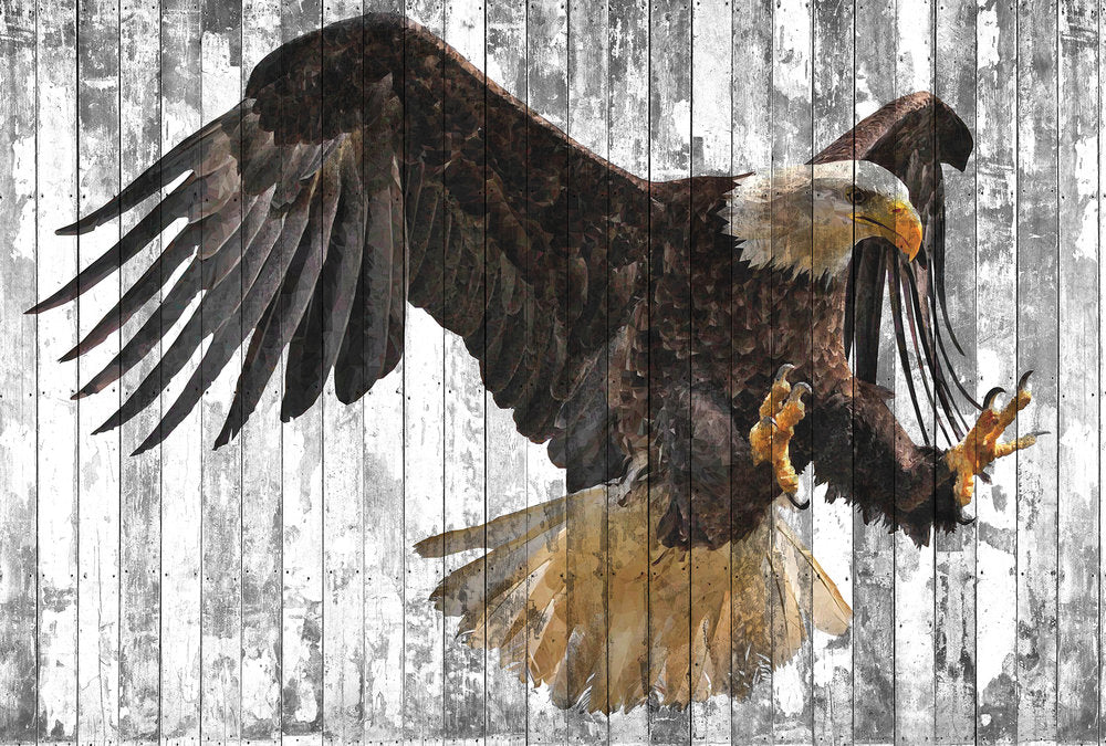 Atelier 47 - Polygon Eagle digital print AS Creation White   118190