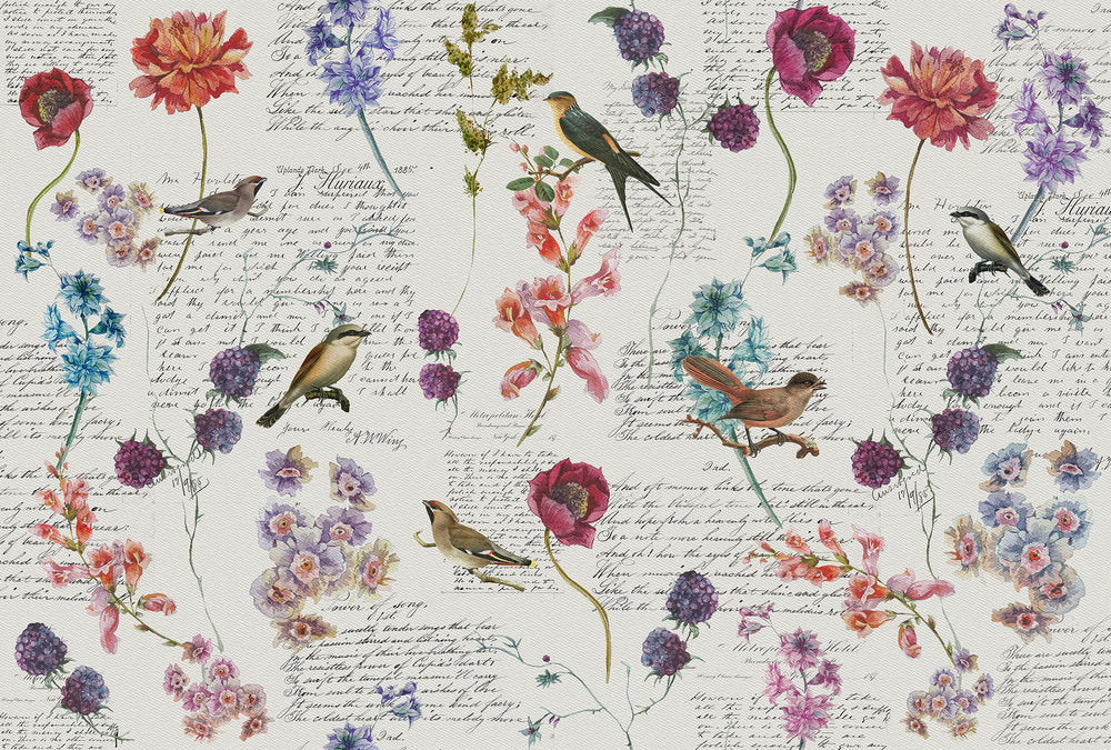 Atelier 47 - Bird Poesie digital print AS Creation Multicolour   118220