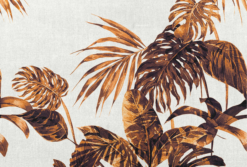 Atelier 47 - Tropical Leaves Artwork digital print AS Creation Orange   118290