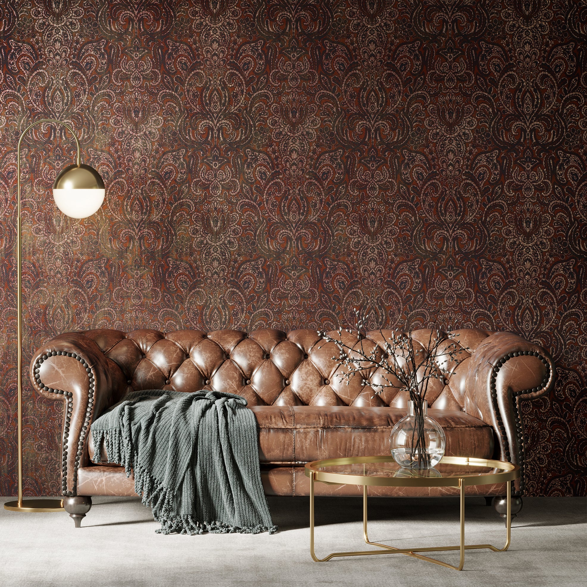 Adonea - Aphrodite Glass Beads damask wallpaper Hohenberger    