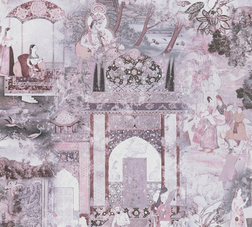 Dream Flowery - Arabian Nights 2 botanical wallpaper AS Creation Roll Pink  381744