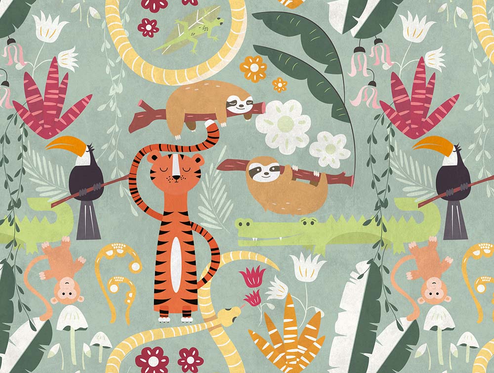 The Wall - Baby Jungle Animals smart walls AS Creation    