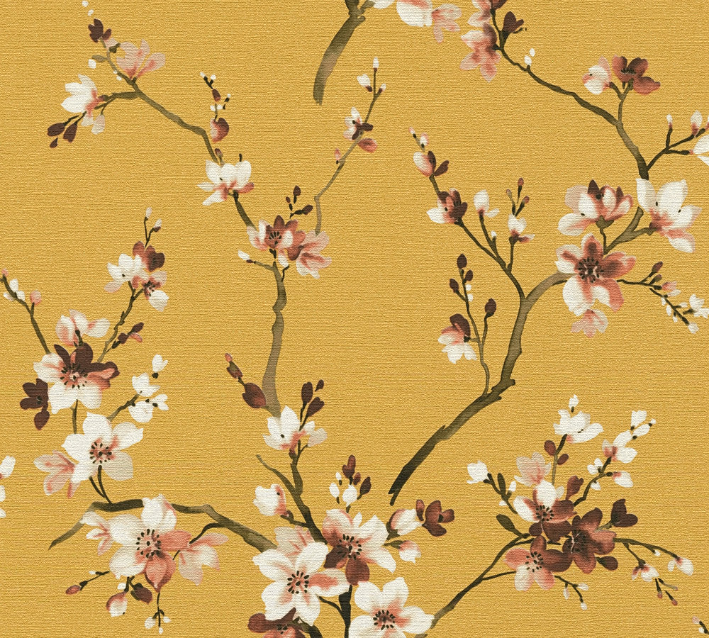 Desert Lodge - Cherry Blossom botanical wallpaper AS Creation