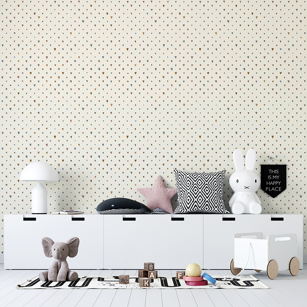Great Kids - Coloured Hearts kids wallpaper Hohenberger    