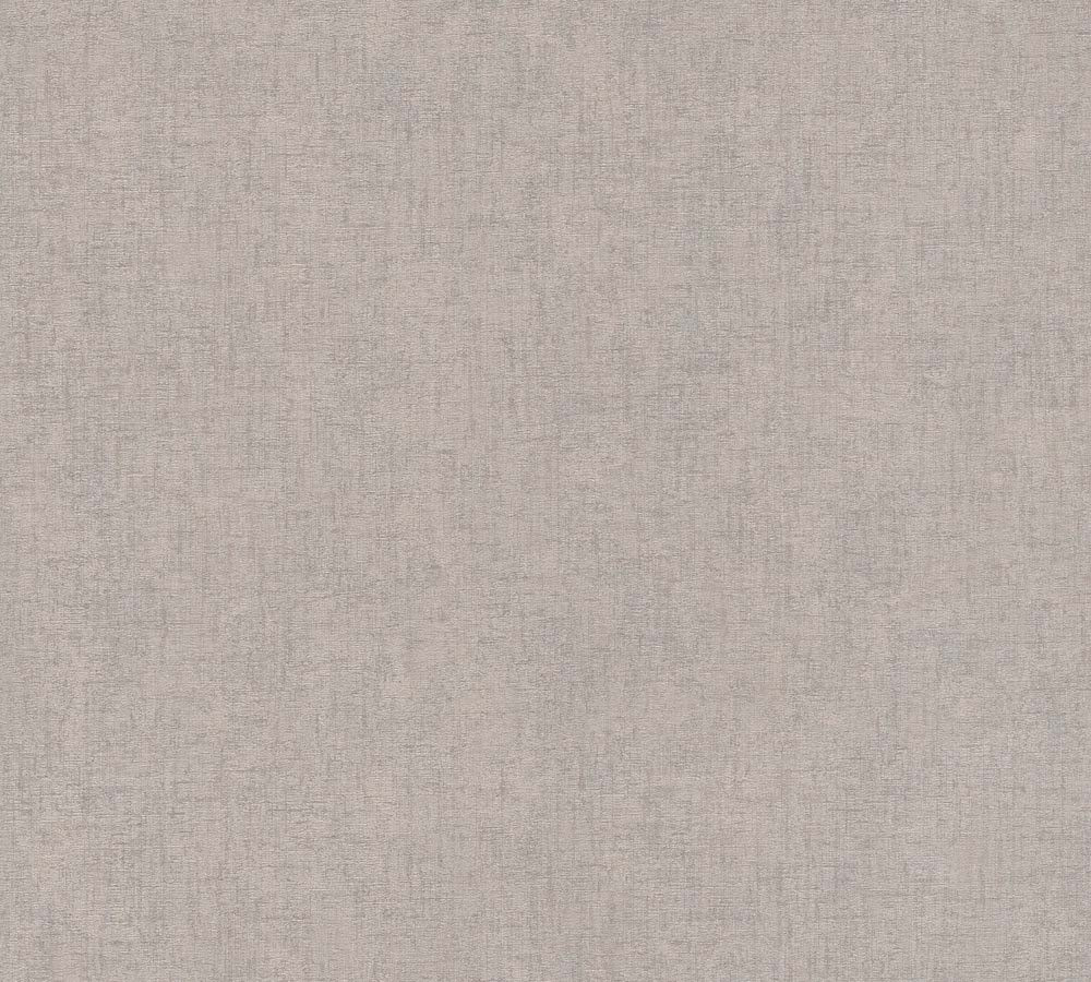 Hygge 2 -  Linen Structure plain wallpaper AS Creation Roll Grey  386151